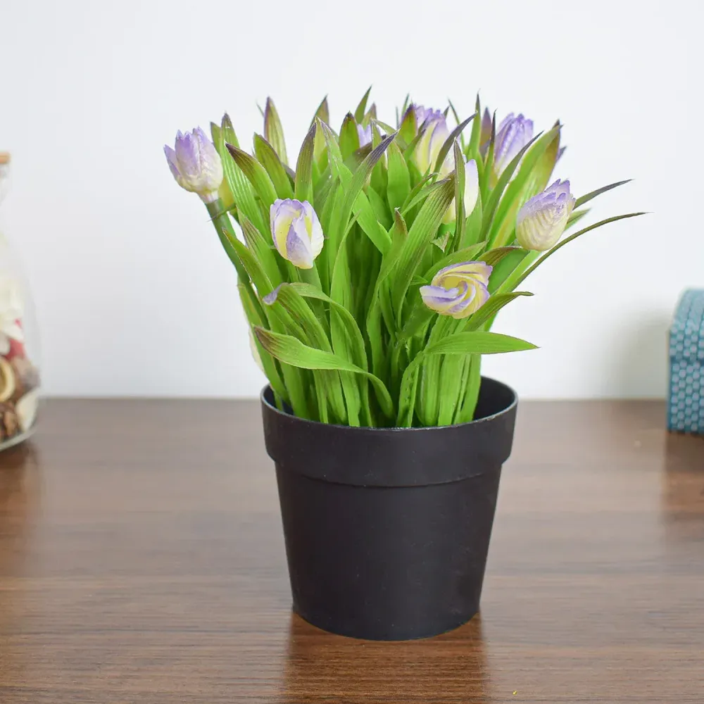 Aranjament floral artificial, ghiveci, Naimeed D4953, Mov