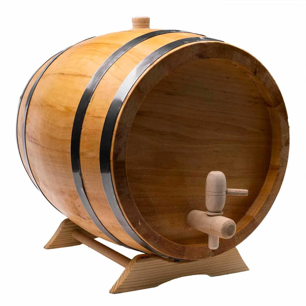 Butoi pentru decor, din lemn masiv de arin, capacitate 10L / EXT 7212