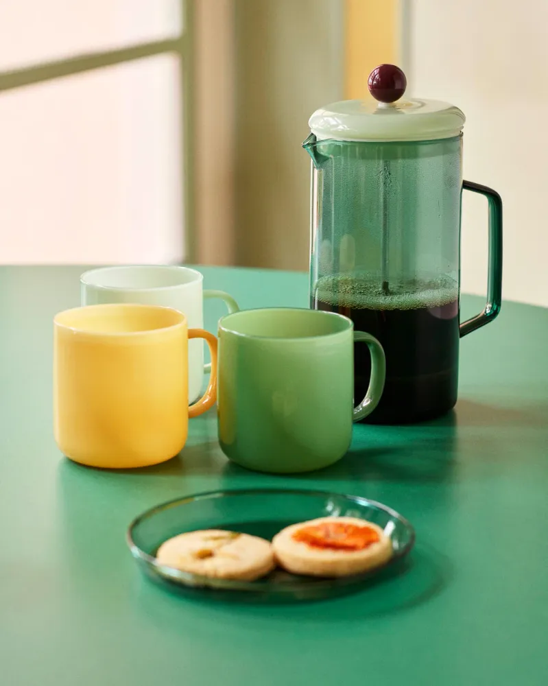 Cană Borosilicate Set de 2 - Jade Yellow