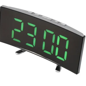 Ceas LCD Digital DT-6507 cu Oglindă și Afișaj LED Verde – Ceas de Birou pentru Monitorizarea Timpului