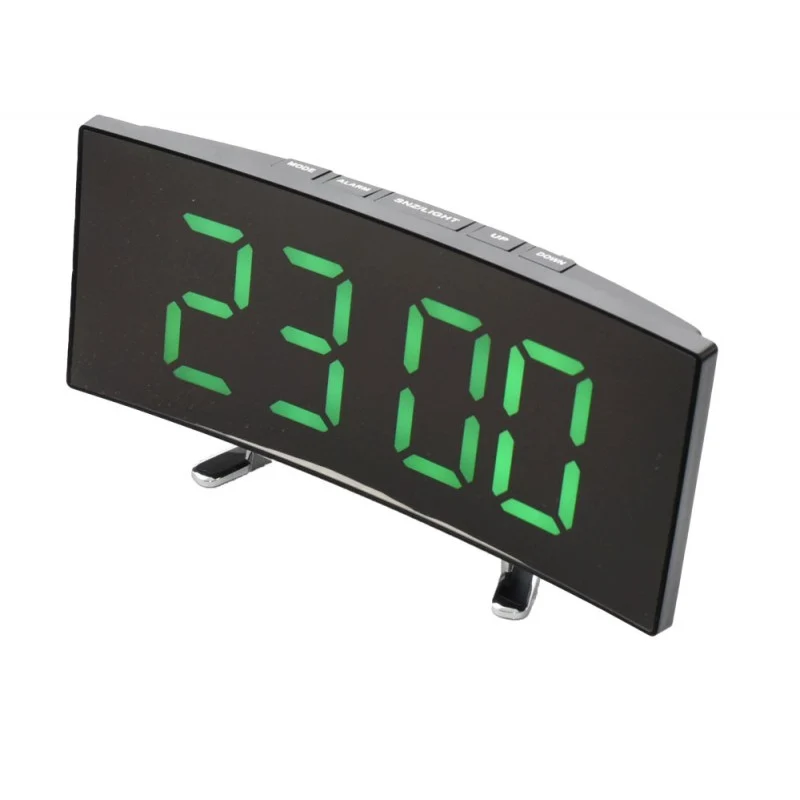 Ceas LCD Digital DT-6507 cu Oglindă și Afișaj LED Verde – Ceas de Birou pentru Monitorizarea Timpului
