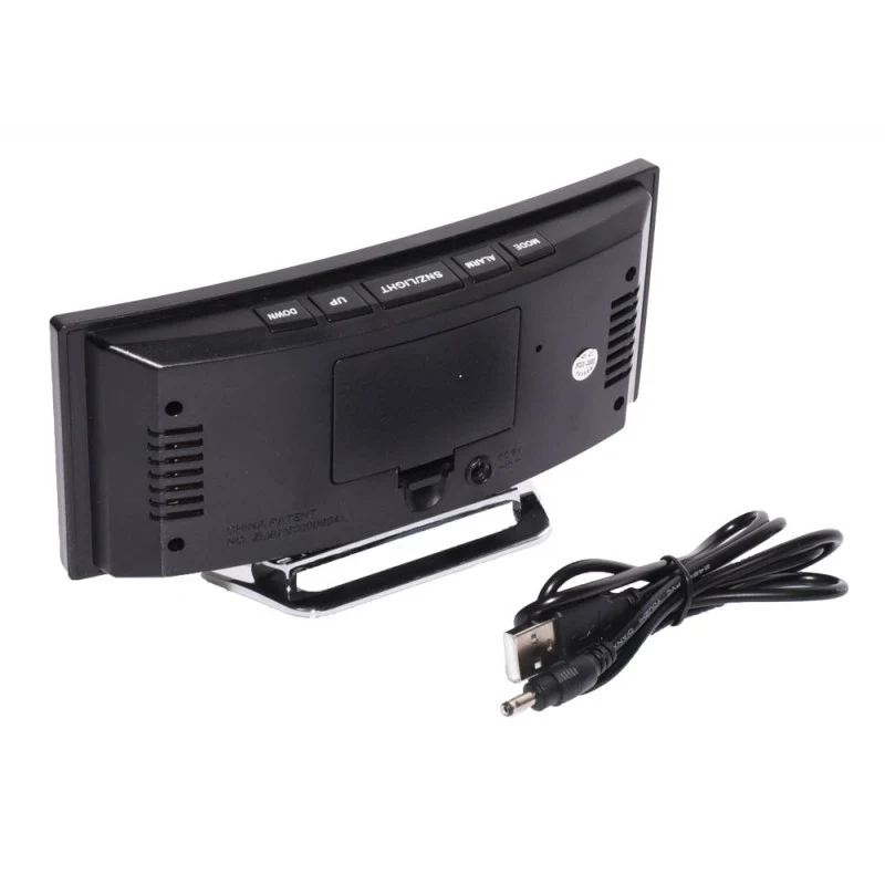 Ceas LCD Digital DT-6507 cu Oglindă și Afișaj LED Verde – Ceas de Birou pentru Monitorizarea Timpului