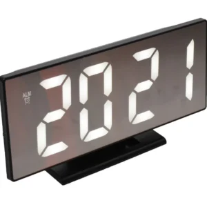 Ceas Oglindă cu LED Alb DS-3618L – Design Modern pentru Birou sau Spații Comerciale