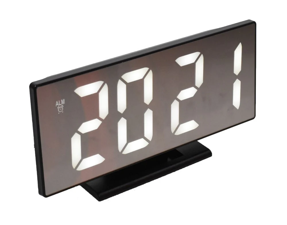 Ceas Oglindă cu LED Alb DS-3618L – Design Modern pentru Birou sau Spații Comerciale