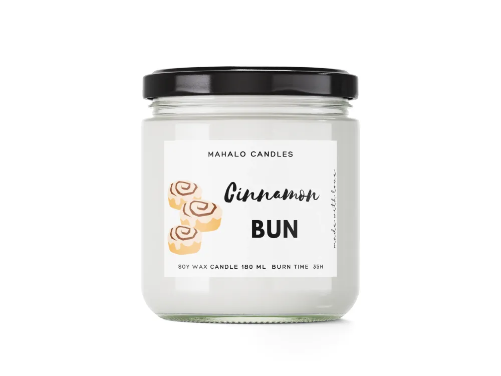 CINNAMON BUN Sojakerze 180 ml handgefertigte MahaloCandles