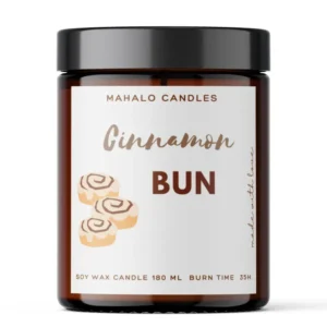 CINNAMON BUN Sojakerze 180 ml handgefertigte MahaloCandles