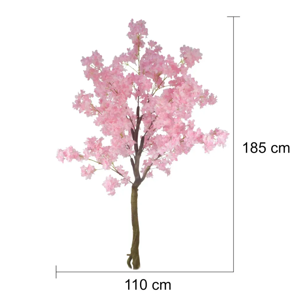 Copac artificial, Cires Japonez (Sakura) fara ghiveci, Naimeed D5624, 185x110 cm, Roz
