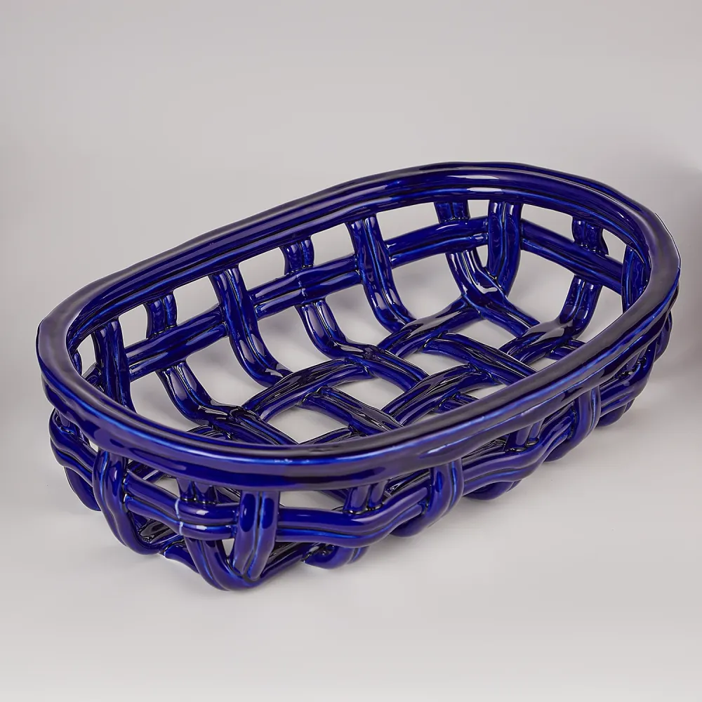 CRAFT cos ceramic glazurat albastru