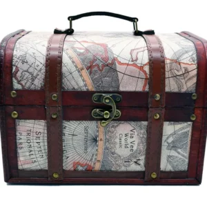 Cutie din lemn forma de cufar, Naimeed, D171, 27*19*19 cm