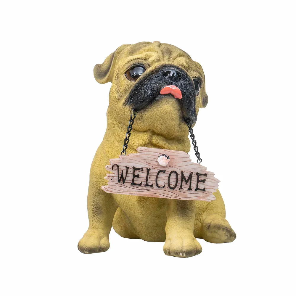 Decoratiune pentru gradina, din rasina, model catel, inaltime 20cm / ZTS 8013