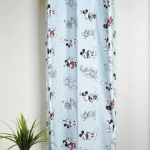 Draperie Twister Dooble Mickey, bumbac, bleu, cu imprimeu color, mat