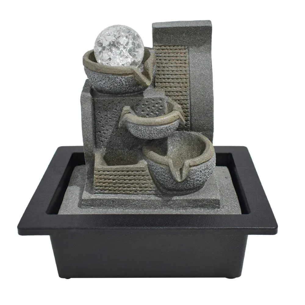 Fantana arteziana, Feng Shui, LED, pompa submersibila, Naimeed D5059, 23x18x26cm