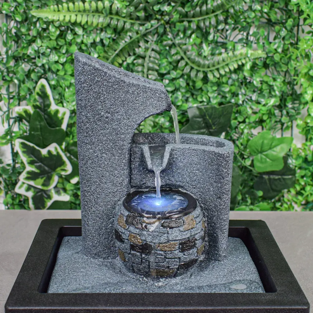 Fantana arteziana, Feng Shui, LED, pompa submersibila, Naimeed D5061, 23x17x27cm