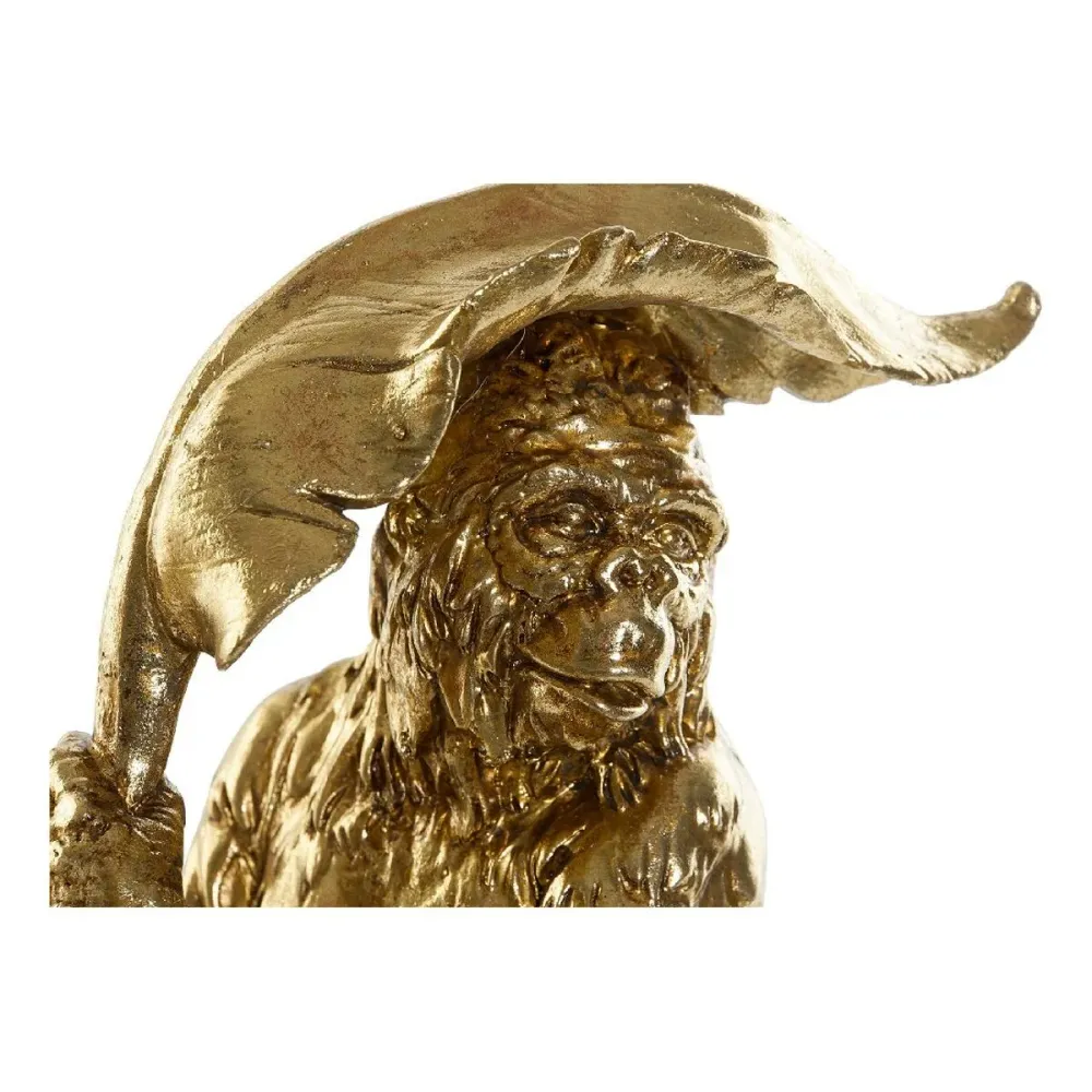 Figură Decorativă DKD Home Decor Auriu* Rășă Colonial Frunza unei plante 16,5 x 10,6 x 22,5 cm