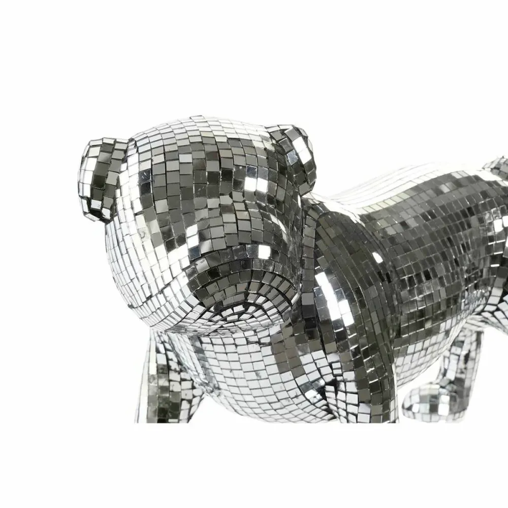 Figură Decorativă DKD Home Decor Engleză Argintiu Bulldog Rășă Modern (45,5 x 21,5 x 25 cm)