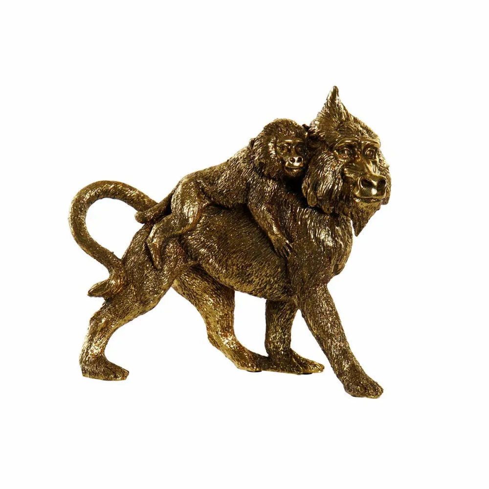 Figură Decorativă DKD Home Decor FZ-93397 Alb Auriu* Rășă Dreptunghiular Colonial Modern 21 x 8,5 x 18,5 cm