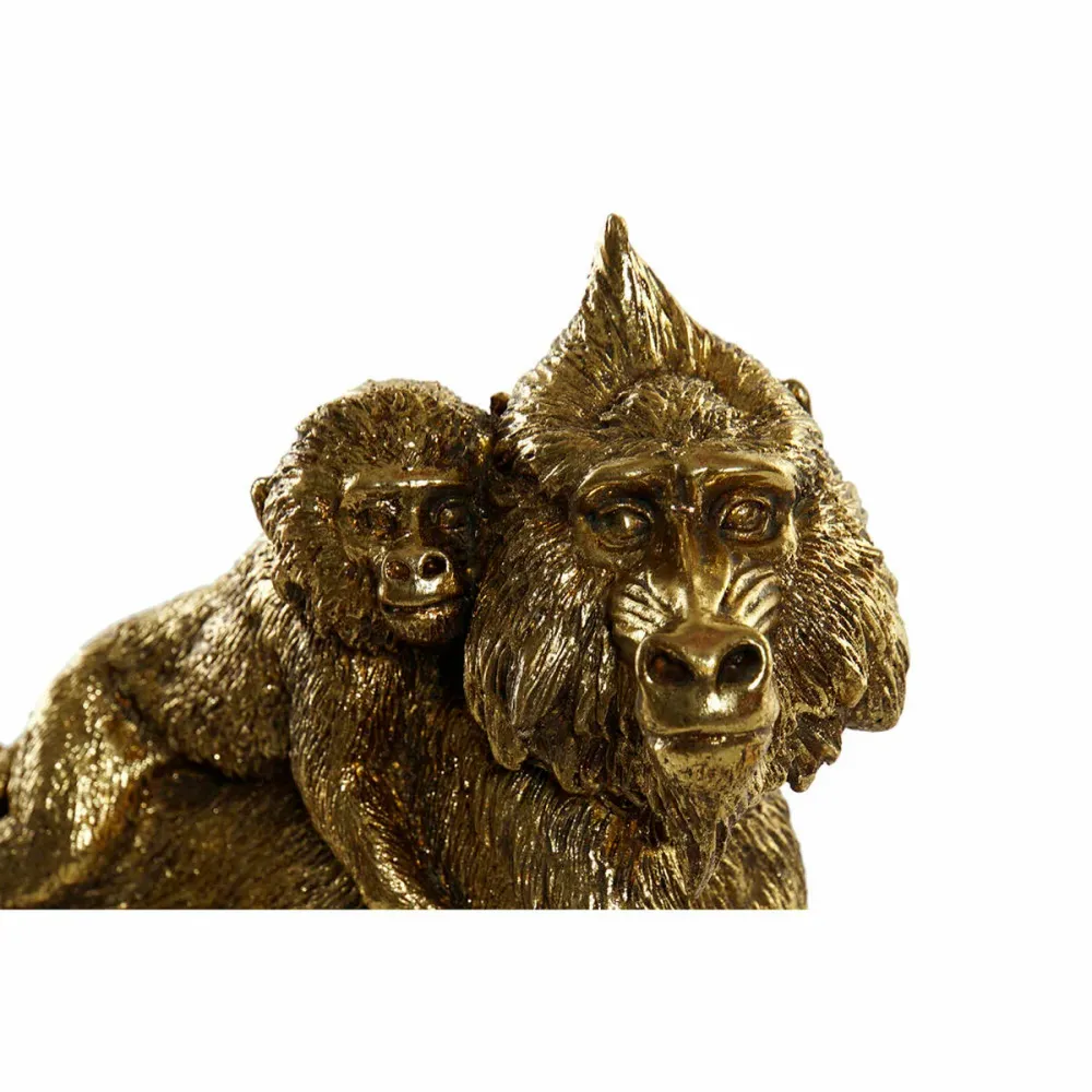 Figură Decorativă DKD Home Decor FZ-93397 Alb Auriu* Rășă Dreptunghiular Colonial Modern 21 x 8,5 x 18,5 cm