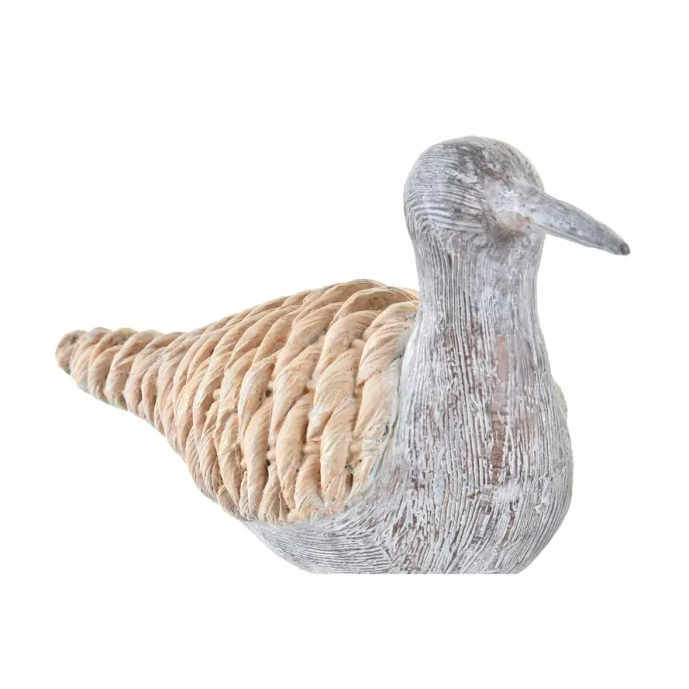 Figură Decorativă DKD Home Decor Gri Natural Pasăre Mediterană 23 x 9 x 26,7 cm