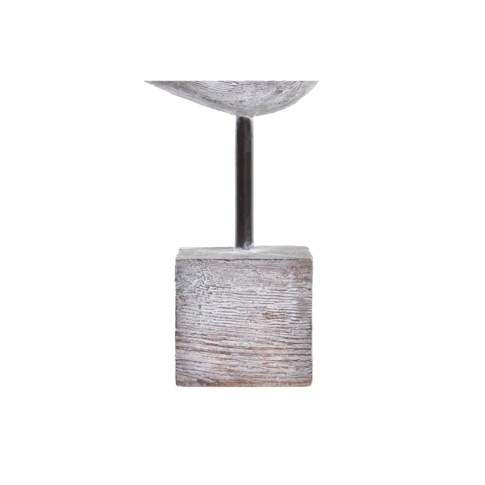 Figură Decorativă DKD Home Decor Gri Natural Pasăre Mediterană 23 x 9 x 26,7 cm