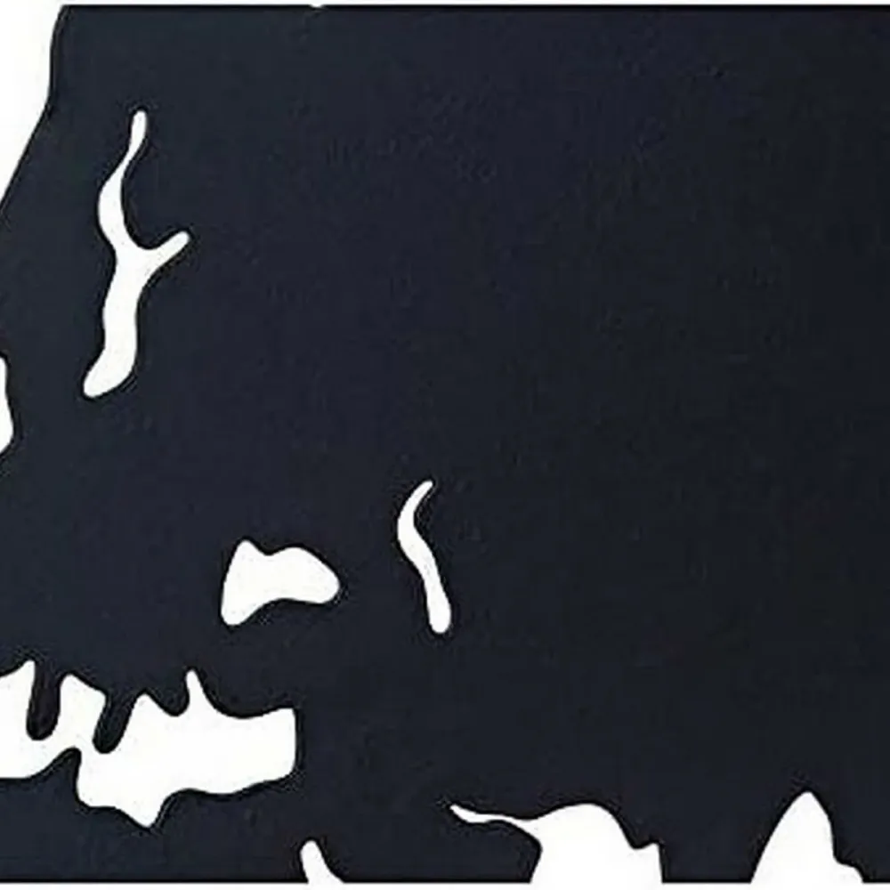 Figură Decorativă DKD Home Decor Harta Lumii Negru Cupru Alb 40 x 1 x 40 cm (3 Piese)