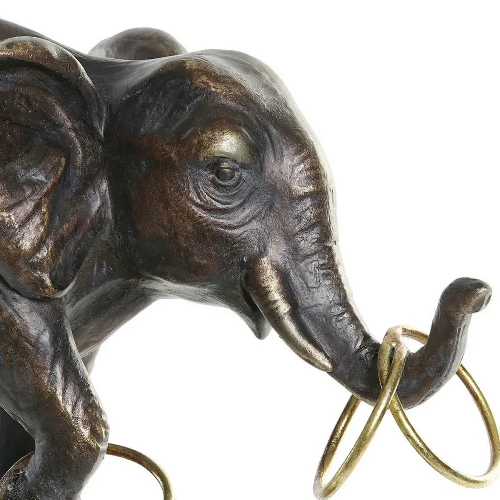 Figură Decorativă DKD Home Decor Metal Rășă Elefant (31 x 13 x 41 cm)