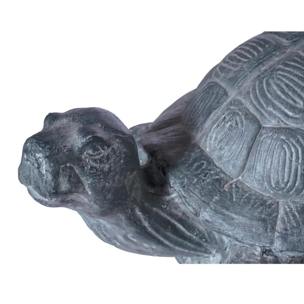 Figurina gri din fibrociment Turtle 33 cm
