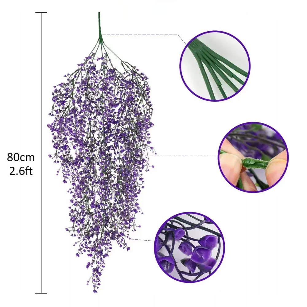 Floare artificială decorare Bell Willow Purple