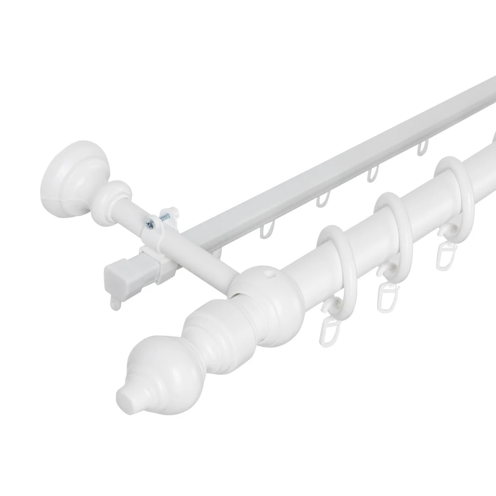 Galerie metal infoliat Filigrano, culoare alb, 120 cm - SINA U INCLUSA