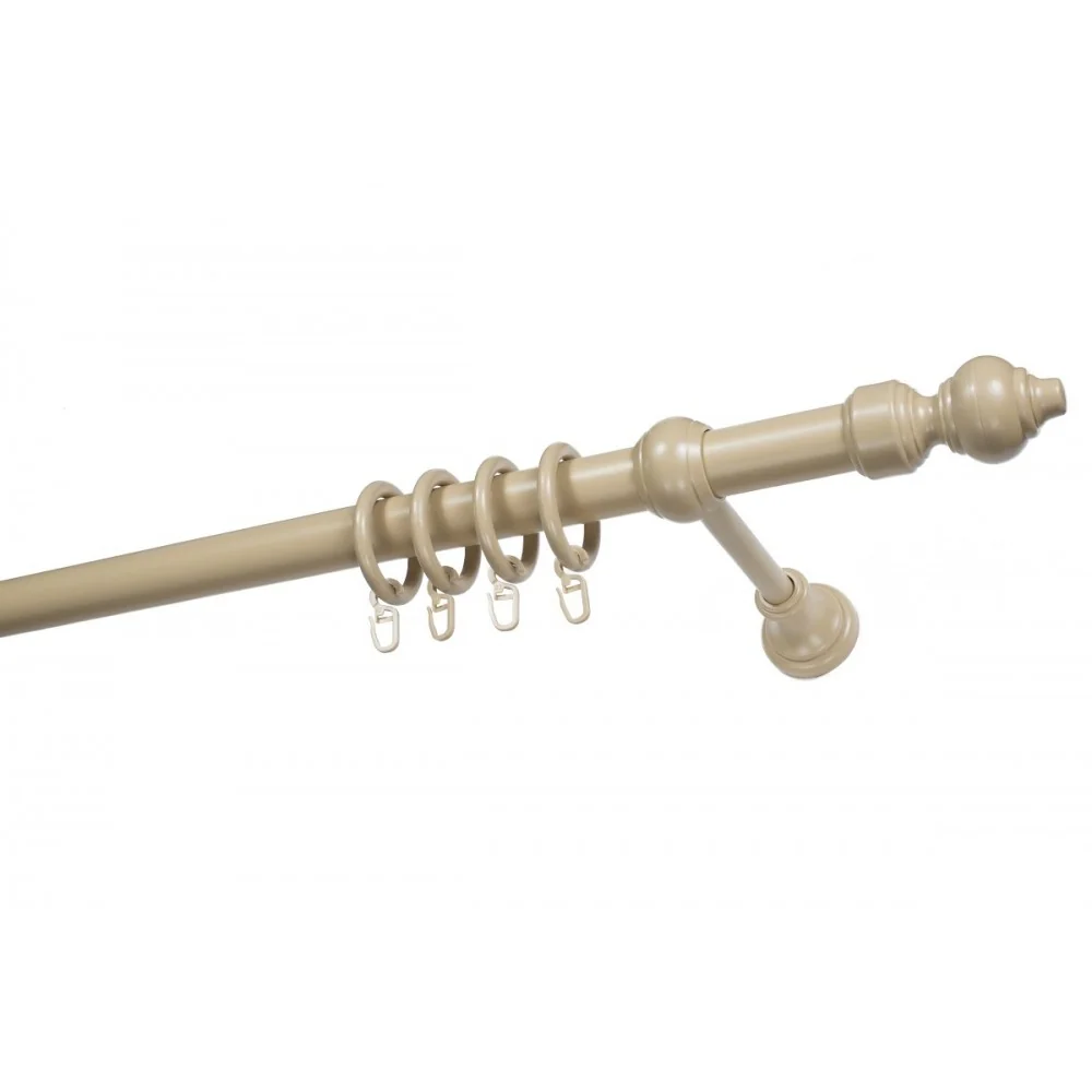 Galerie metal infoliat Filigrano, culoare bej, 140 cm - KIT COMPLET