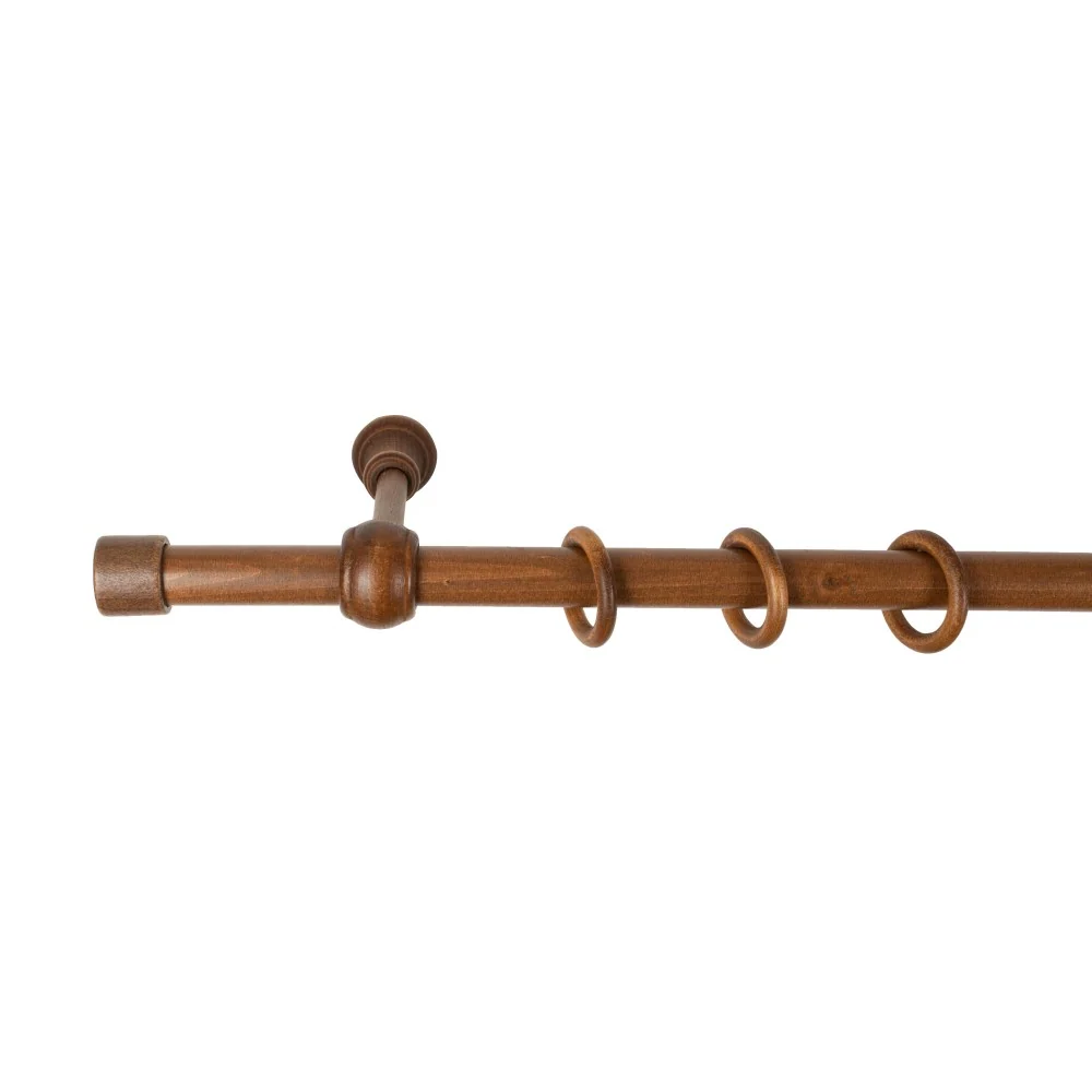 Galerie simpla lemn masiv Cafiro, consola standard, nuanta nuc, 140 cm - KIT COMPLET