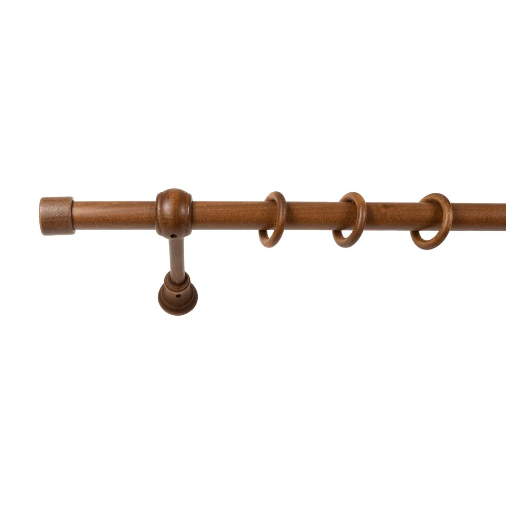 Galerie simpla lemn masiv Cafiro, consola standard, nuanta nuc, 140 cm - KIT COMPLET