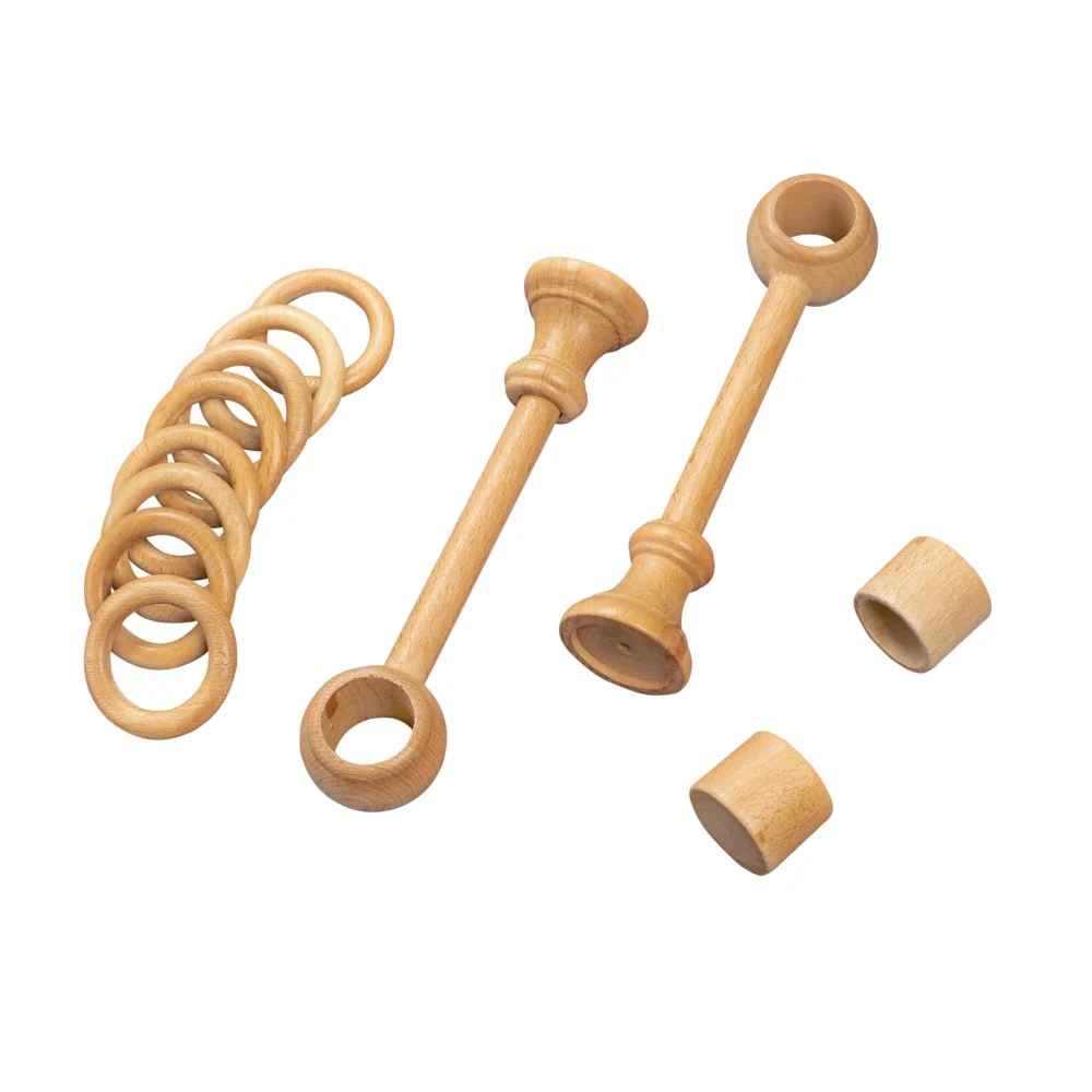 Galerie simpla lemn masiv Cafiro, consola standard, nuanta stejar, 240 cm - KIT COMPLET