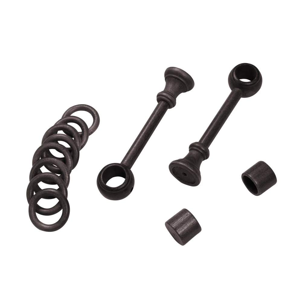 Galerie simpla lemn masiv Cafiro, consola standard, nuanta wenge, 280 cm - KIT COMPLET