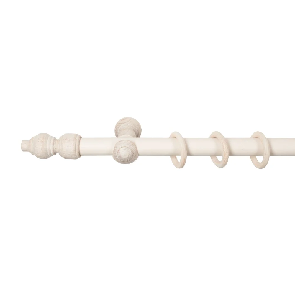 Galerie simpla lemn masiv Filigrano, consola clasica, nuanta alb-antic, 120 cm - KIT COMPLET