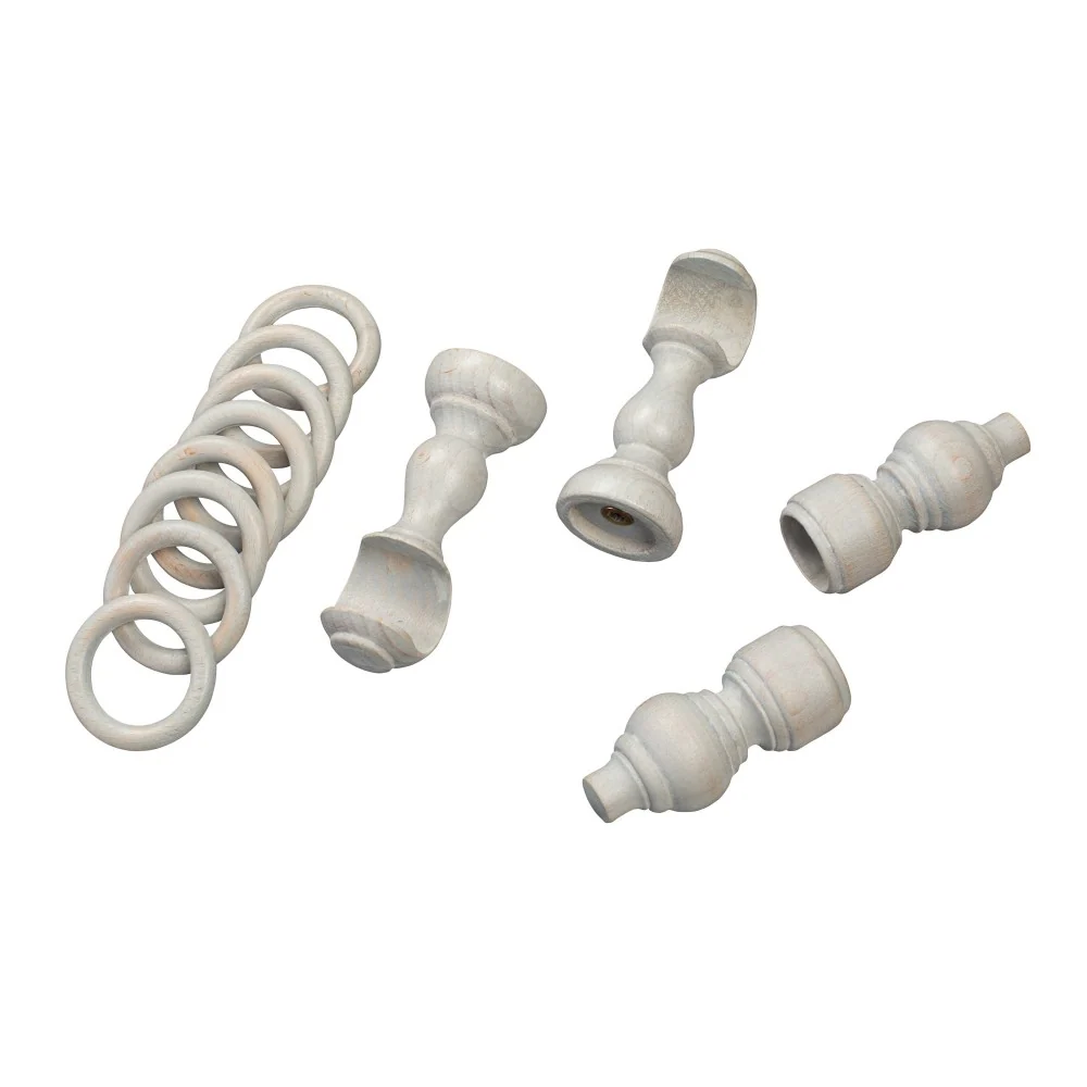 Galerie simpla lemn masiv Filigrano, consola clasica, nuanta gri-antic, 160 cm - KIT COMPLET