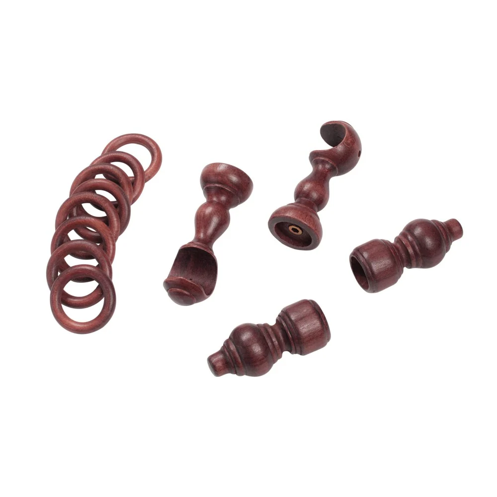 Galerie simpla lemn masiv Filigrano, consola clasica, nuanta mahon, 360 cm - KIT COMPLET