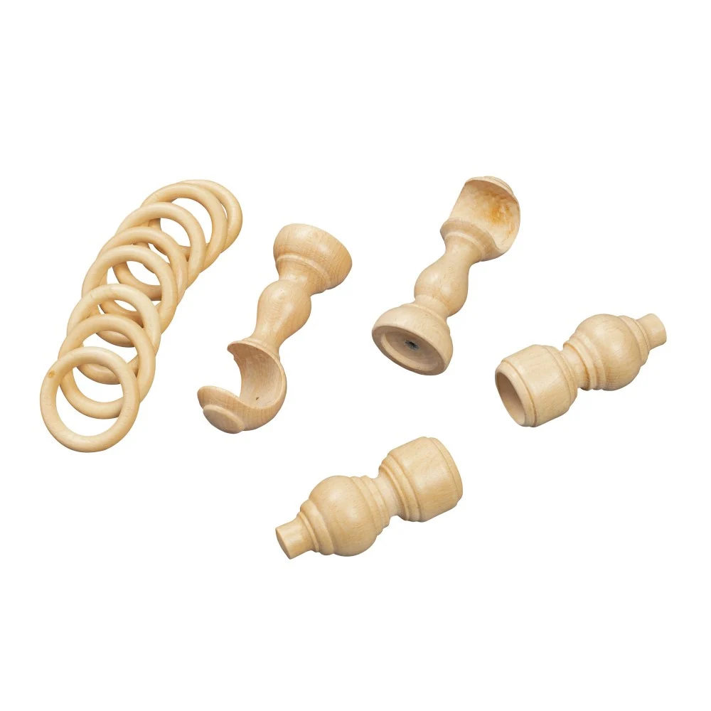 Galerie simpla lemn masiv Filigrano, consola clasica, nuanta natur, 180 cm - KIT COMPLET