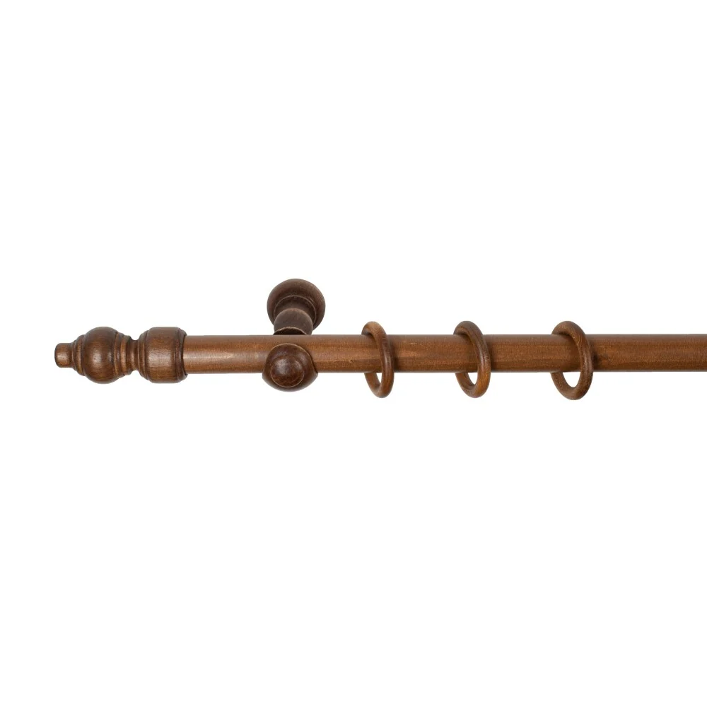 Galerie simpla lemn masiv Filigrano, consola clasica, nuanta nuc, 240 cm - KIT COMPLET