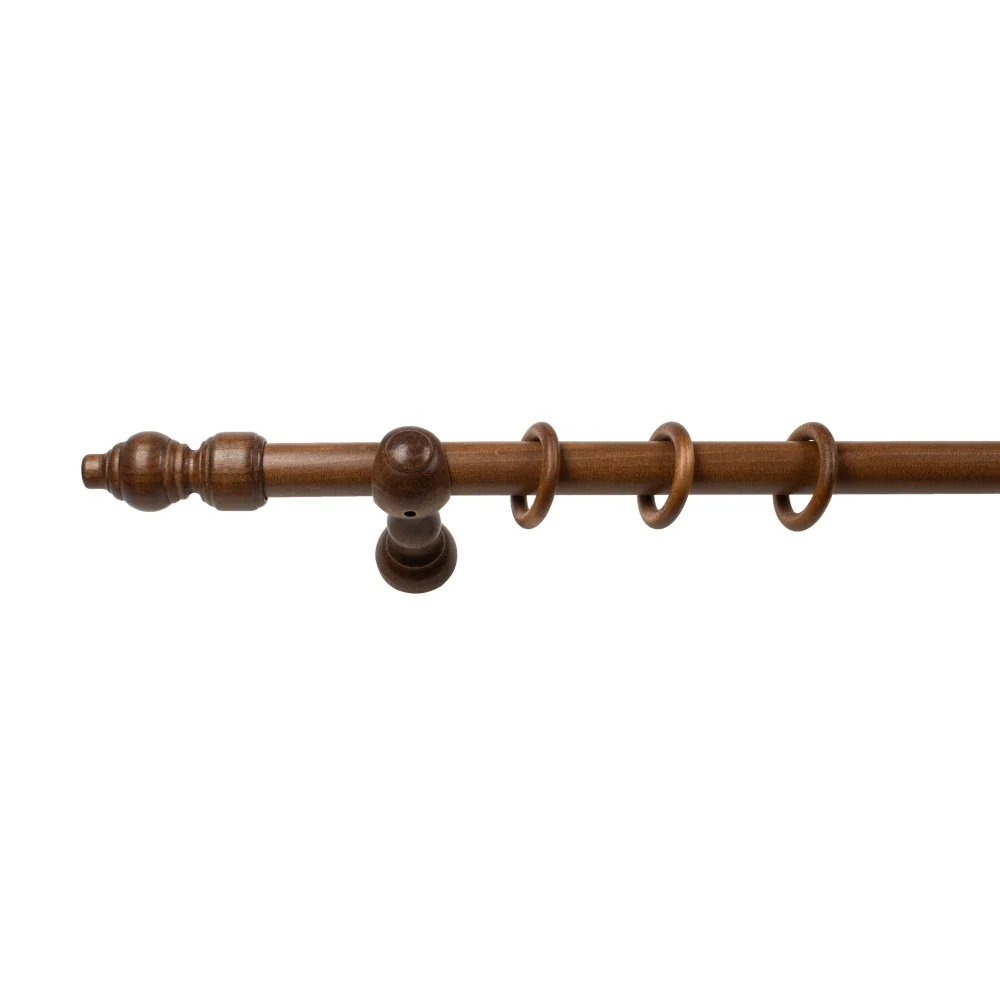 Galerie simpla lemn masiv Filigrano, consola clasica, nuanta nuc, 240 cm - KIT COMPLET