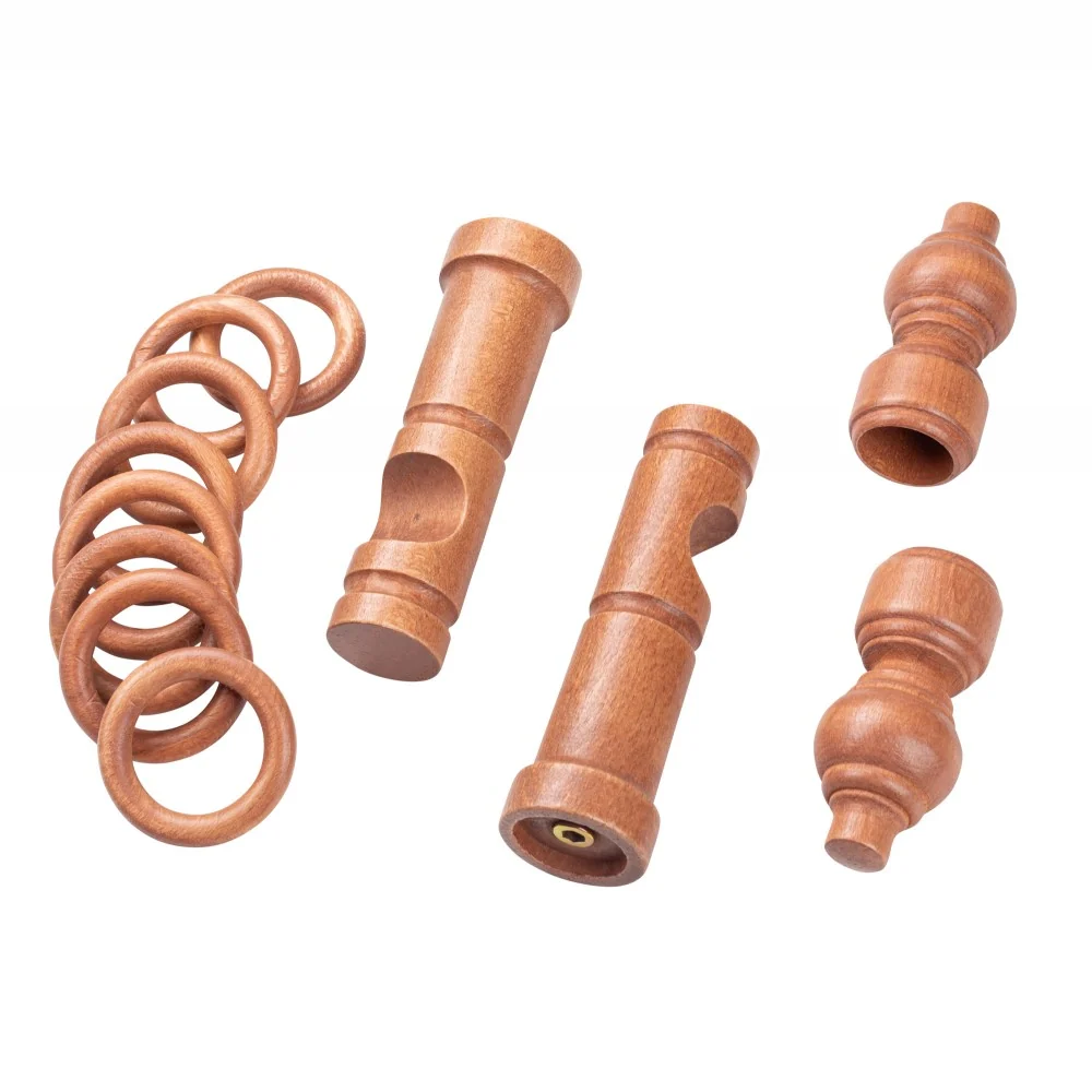 Galerie simpla lemn masiv Filigrano, consola moderna, nuanta cires, 300 cm - KIT COMPLET