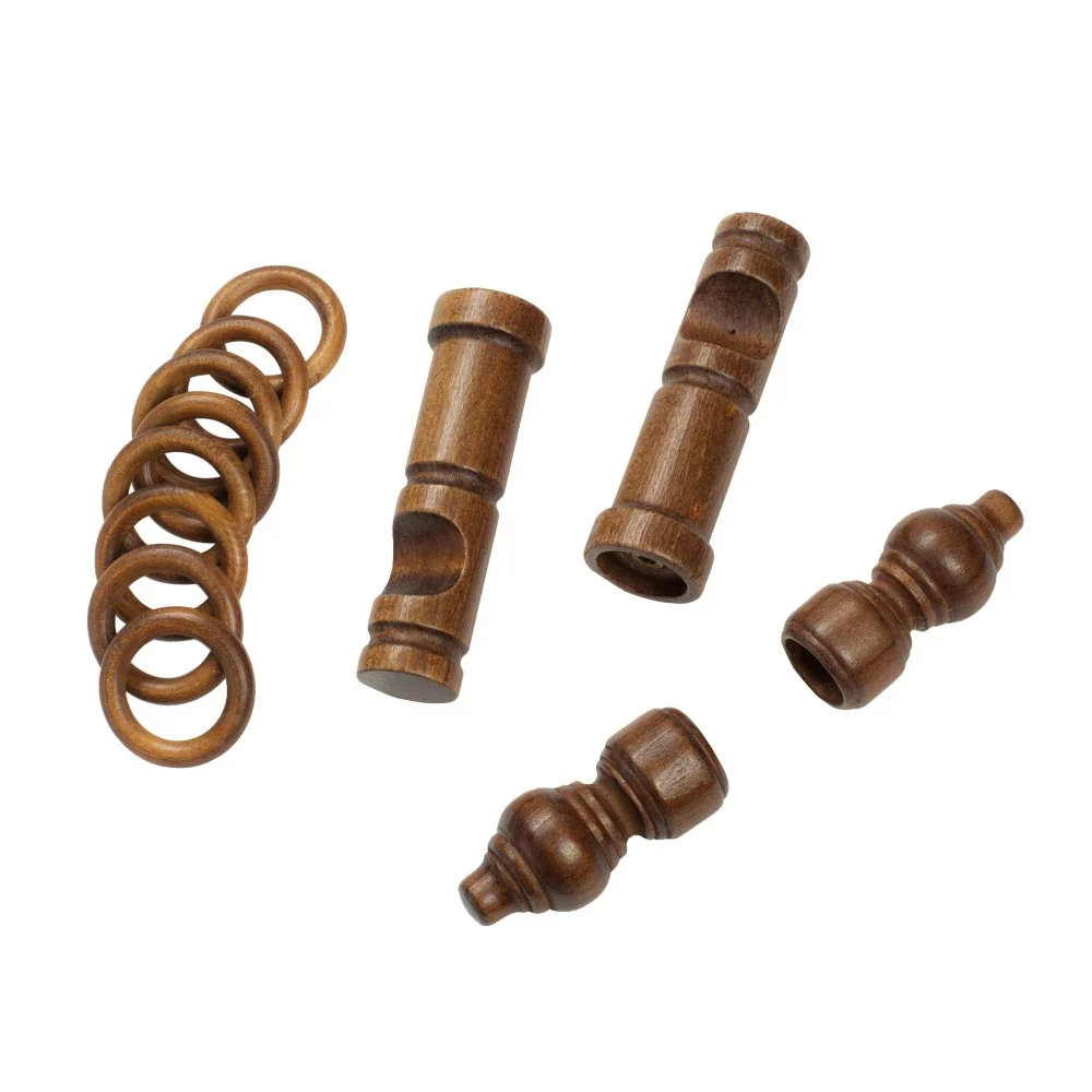 Galerie simpla lemn masiv Filigrano, consola moderna, nuanta nuc, 200 cm - KIT COMPLET