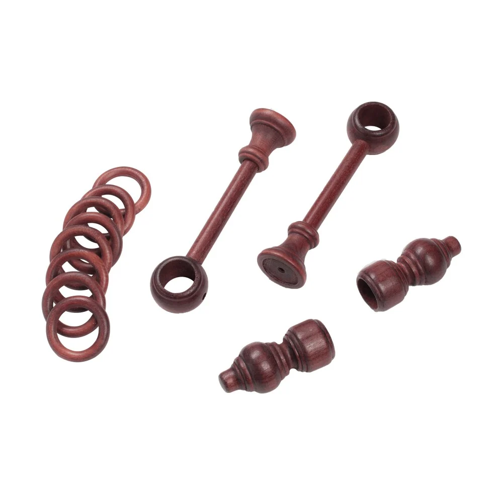 Galerie simpla lemn masiv Filigrano, consola standard, nuanta mahon, 360 cm - KIT COMPLET