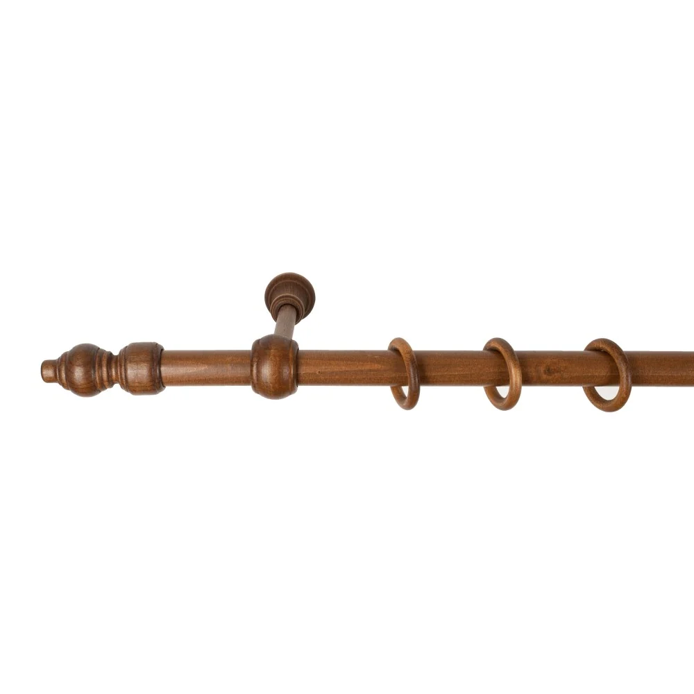 Galerie simpla lemn masiv Filigrano, consola standard, nuanta nuc, 140 cm - KIT COMPLET