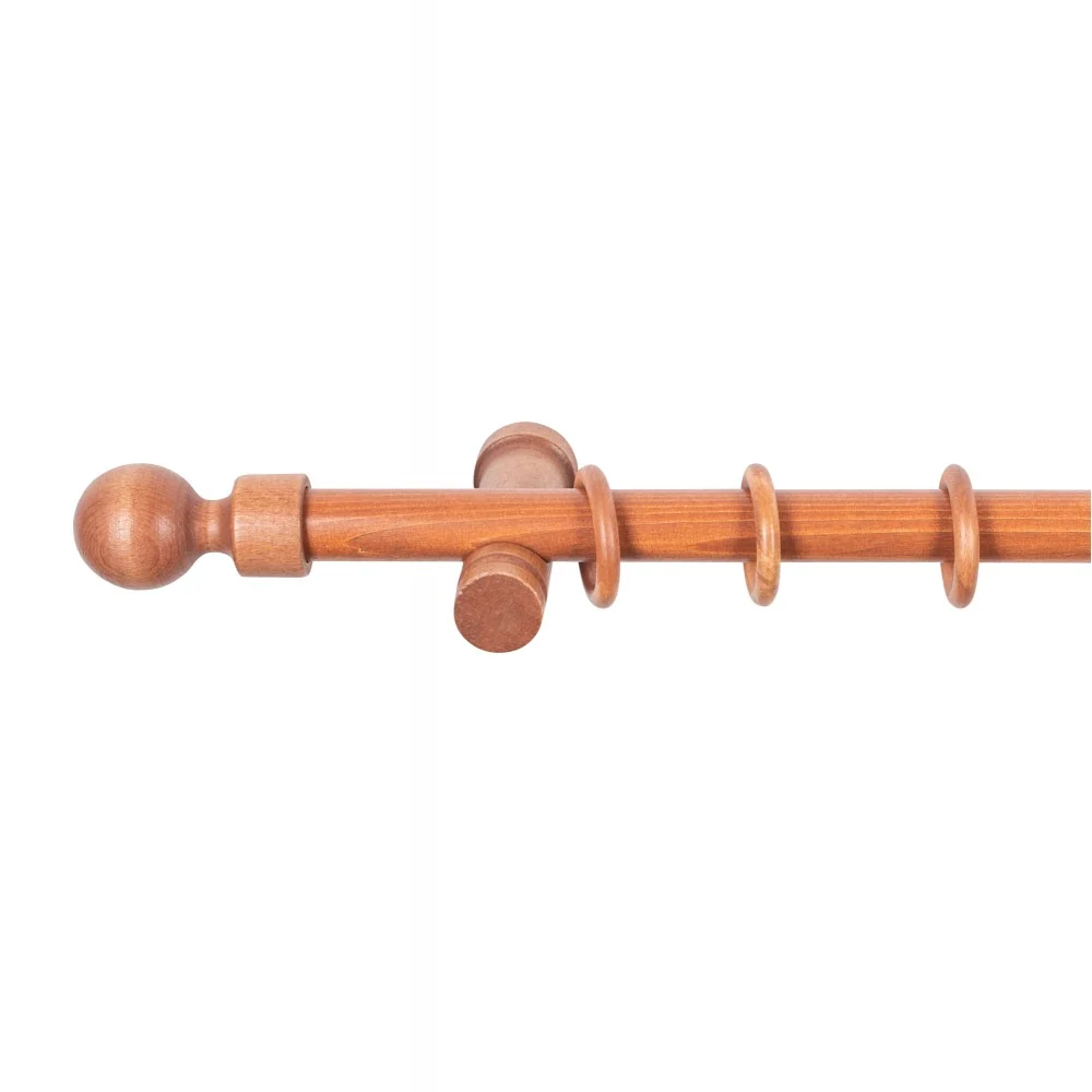 Galerie simpla lemn masiv Giro, consola moderna, nuanta cires, 180 cm - KIT COMPLET