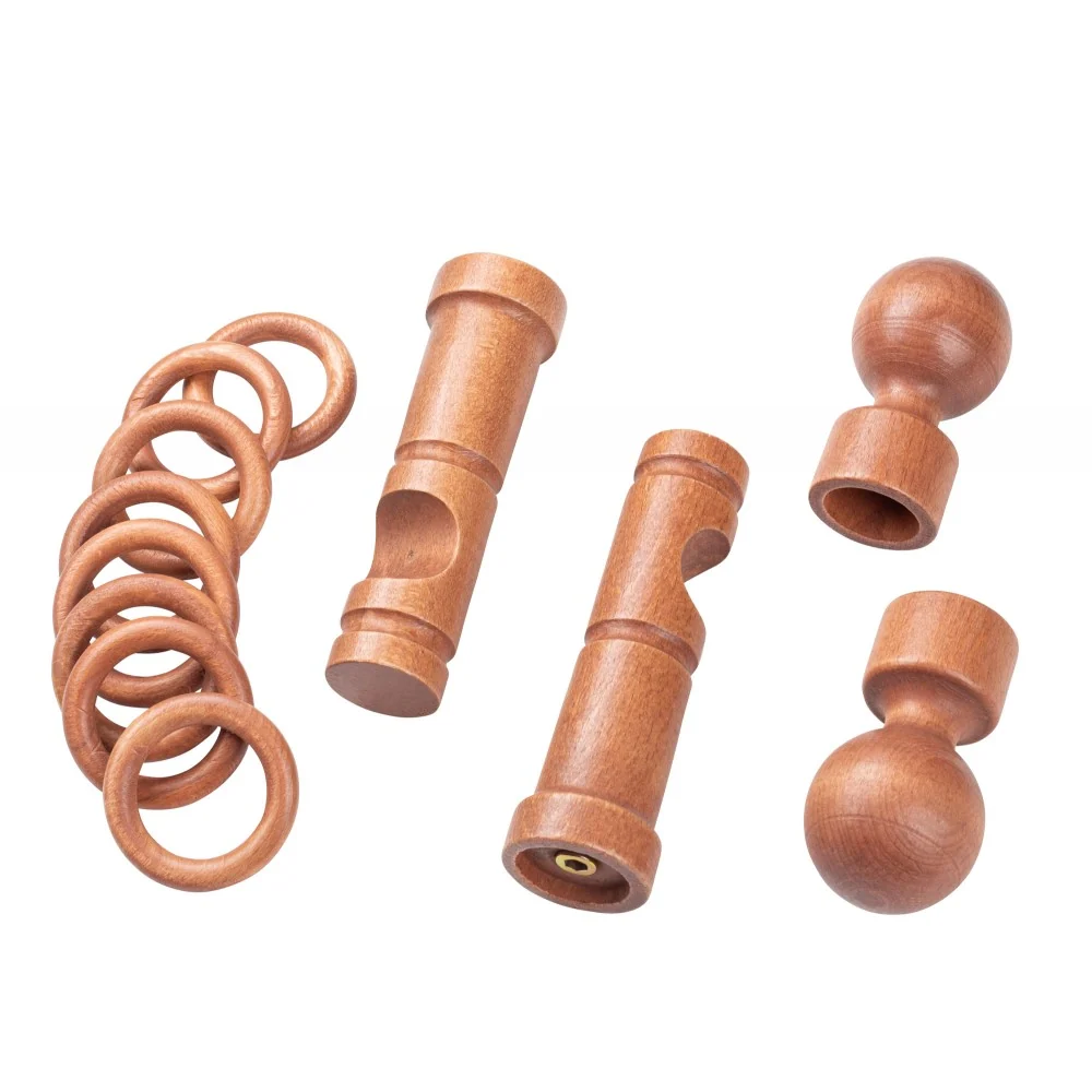 Galerie simpla lemn masiv Giro, consola moderna, nuanta cires, 180 cm - KIT COMPLET
