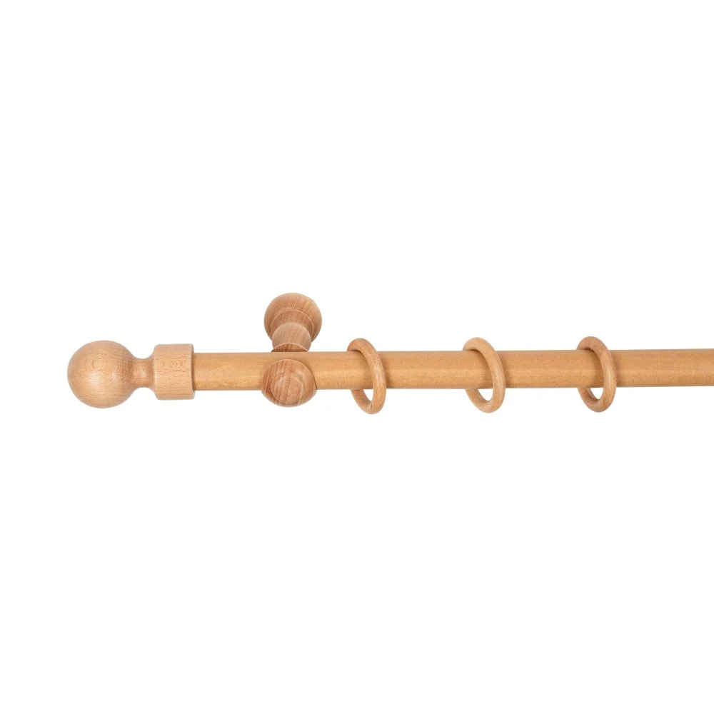 Galerie simpla lemn masiv Giro, consola clasica, nuanta stejar, 120 cm - KIT COMPLET