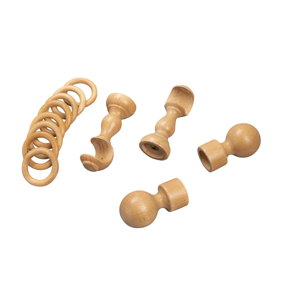 Galerie simpla lemn masiv Giro, consola clasica, nuanta stejar, 120 cm - KIT COMPLET
