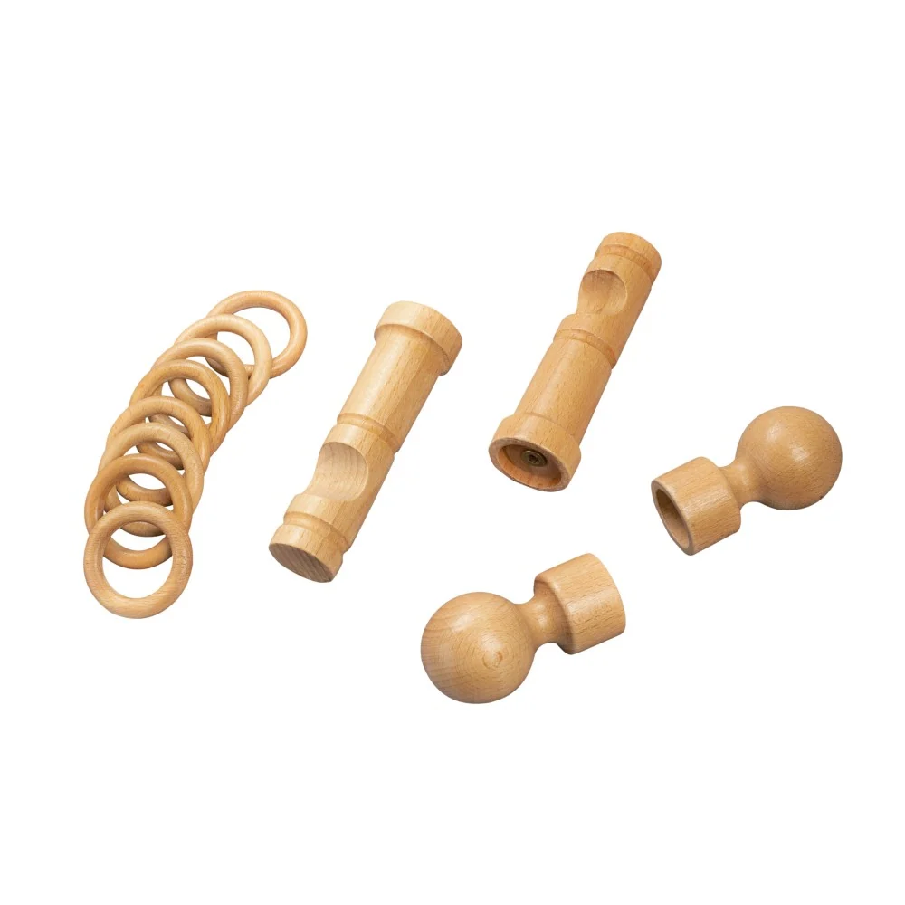 Galerie simpla lemn masiv Giro, consola moderna, nuanta stejar, 400 cm - KIT COMPLET
