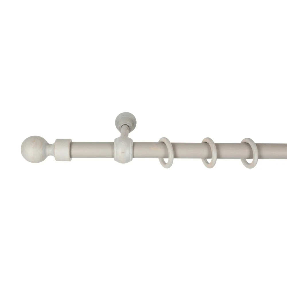 Galerie simpla lemn masiv Giro, consola standard, nuanta gri-antic, 260 cm - KIT COMPLET