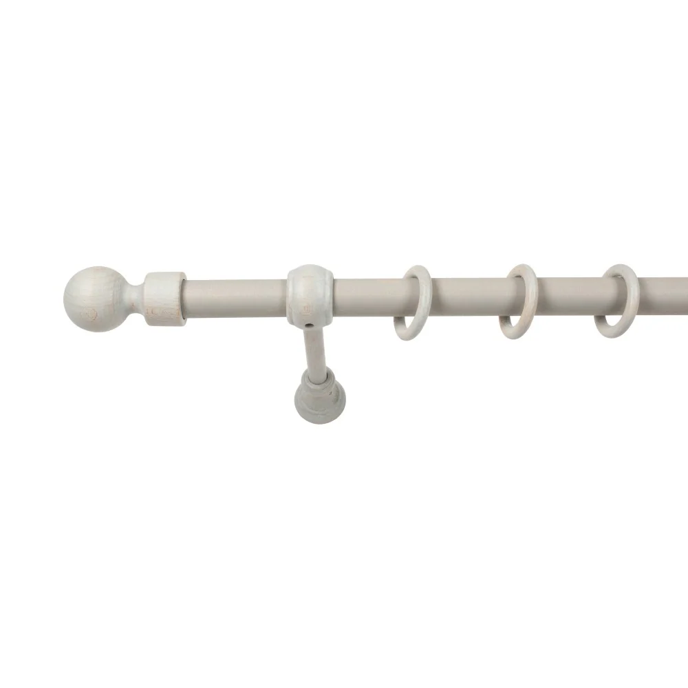 Galerie simpla lemn masiv Giro, consola standard, nuanta gri-antic, 260 cm - KIT COMPLET
